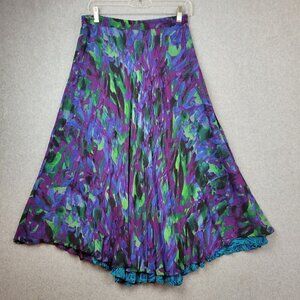 Coldwater Creek Whimsigoth Fairy Midi Skirt XS 4-6 Asymmetic Layered Artsy